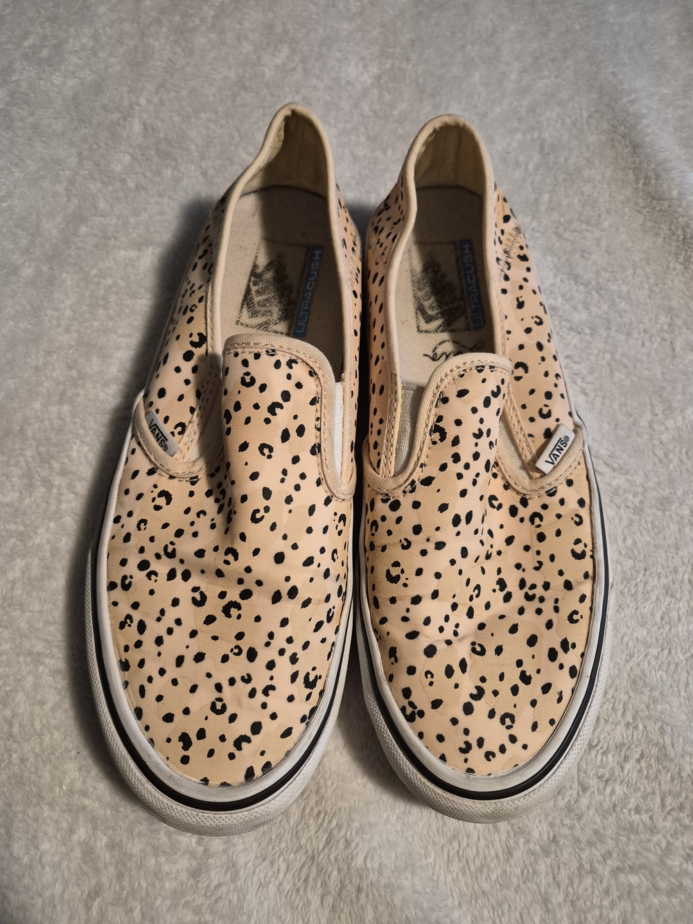 Vans UltraCush Leila Hurst Pink Cheetah Print Slip On Shoes Size 9